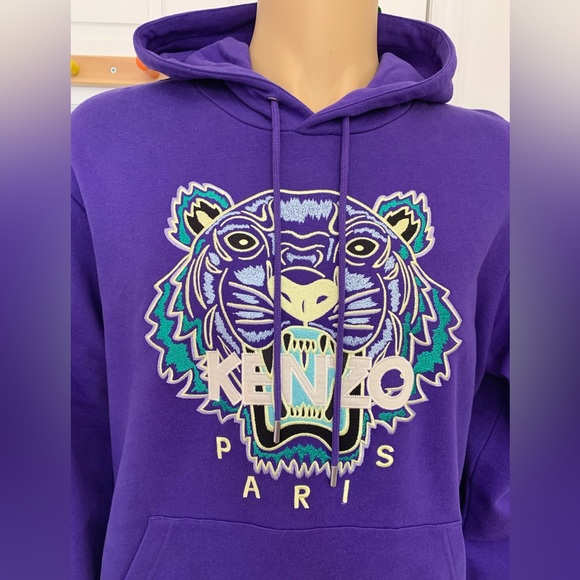Kenzo Men’s Purple Tiger Hoodie - Picture 4 of 6